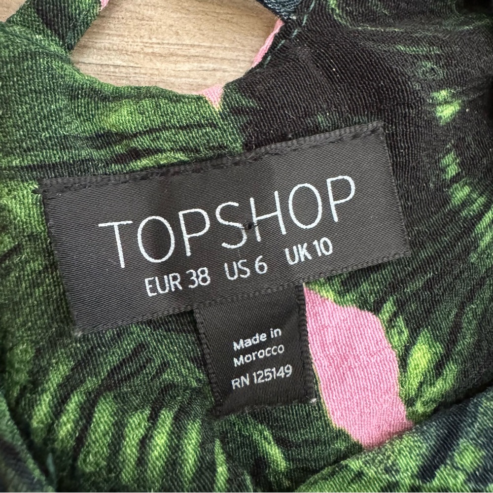 Topshop Palm Print Slipdress - Picture 4 of 14